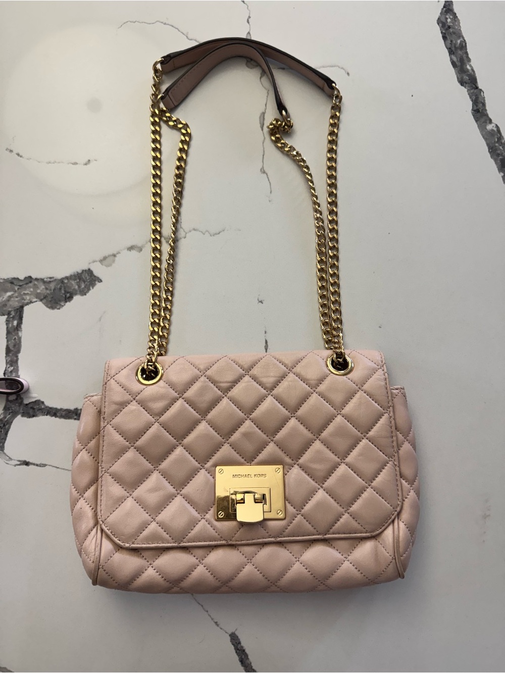 Michael Kors Quilted Shoulder Bag in Blush